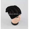 New inverno moda balck acrílico tricotado chapéu beanie